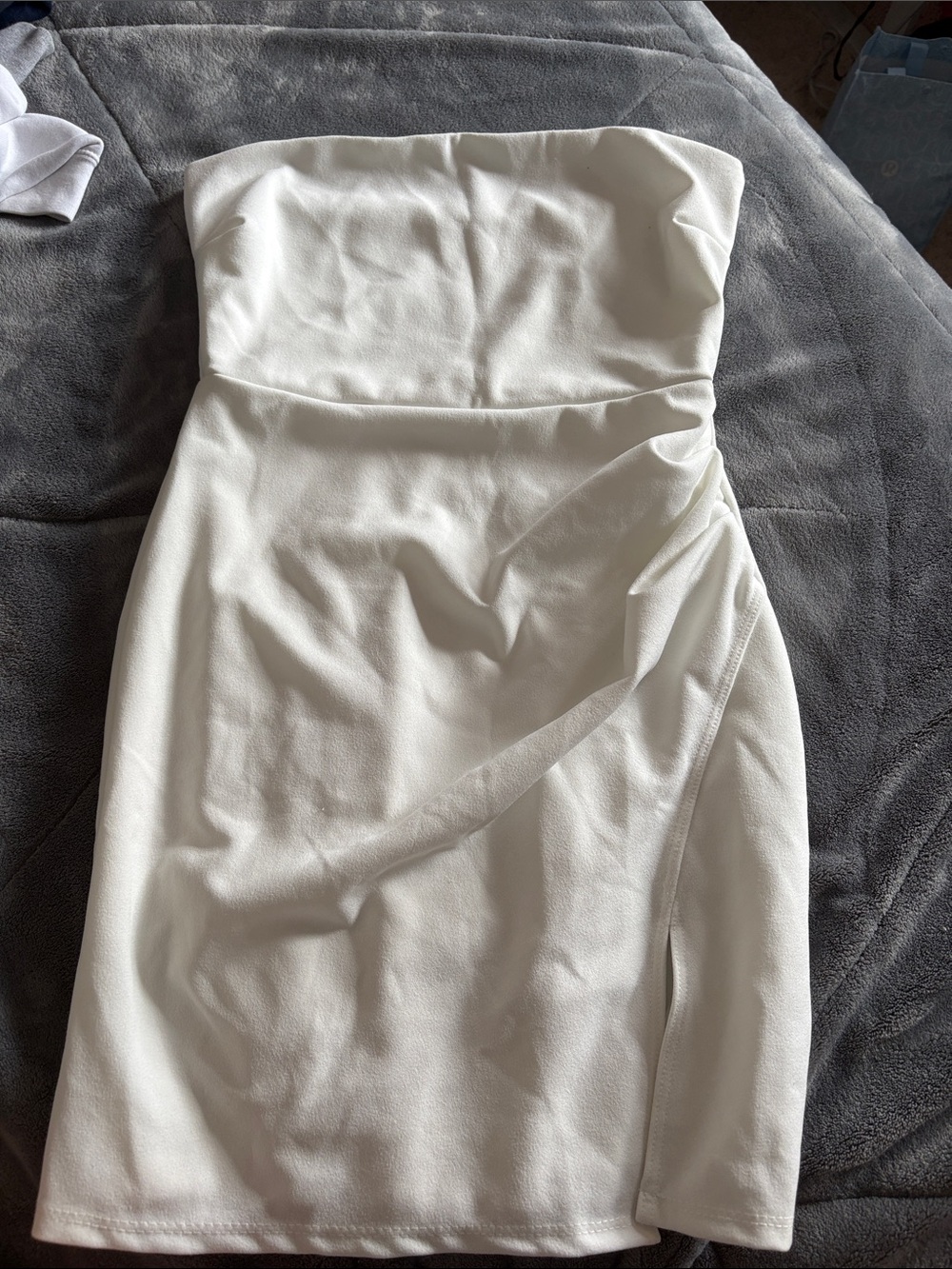 Windsor Strapless Cream Bodycon Dress